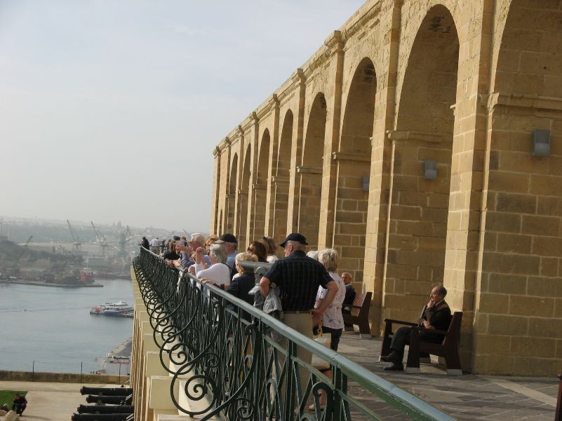 Malta Aussichtsplattform über der Saluting Battery