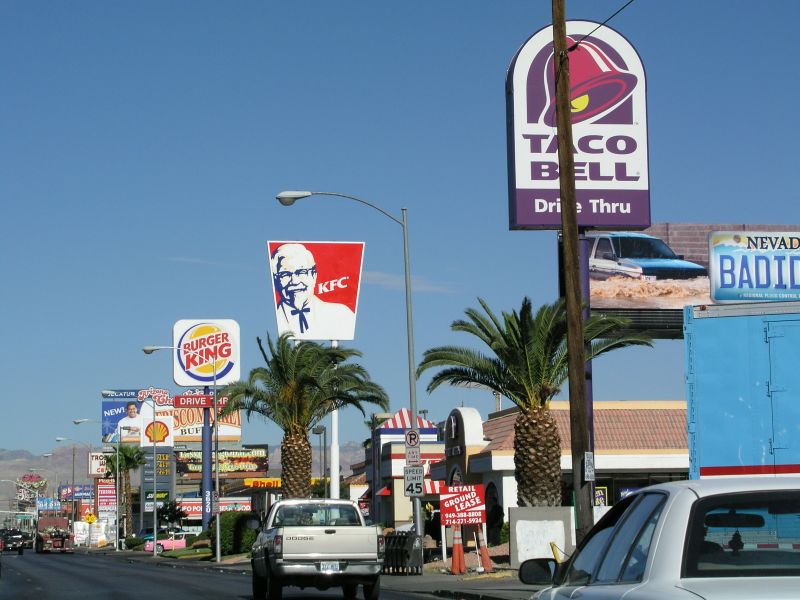 Las Vegas Fastfood an der Tropicana West