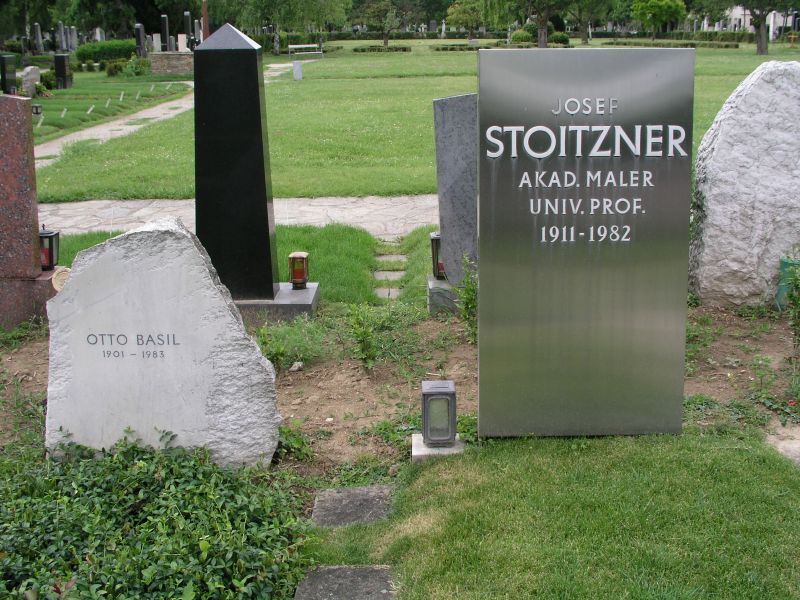 Ehrengräber von Otto Basil und Alois Stoitzner auf dem Wiener Ehrenhain