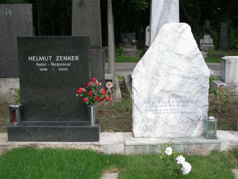 Ehrengräber von Helmut Zenker und Ella Lingens auf dem Wiener Ehrenhain