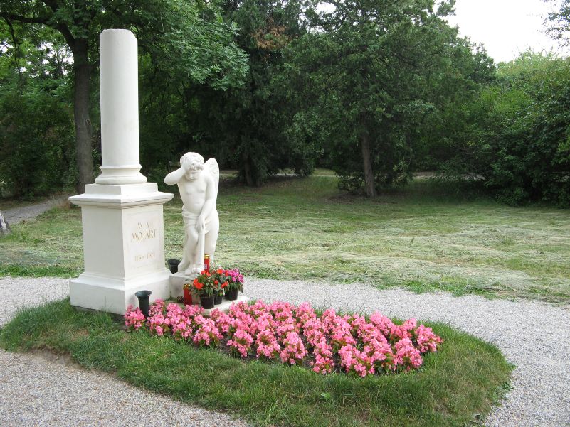 Mozart Grab auf dem Friedhof St. Marx in Wien III