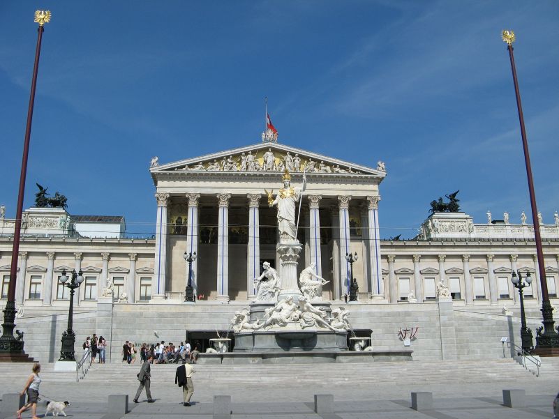 Das Parlament an der Wiener Ringstraße